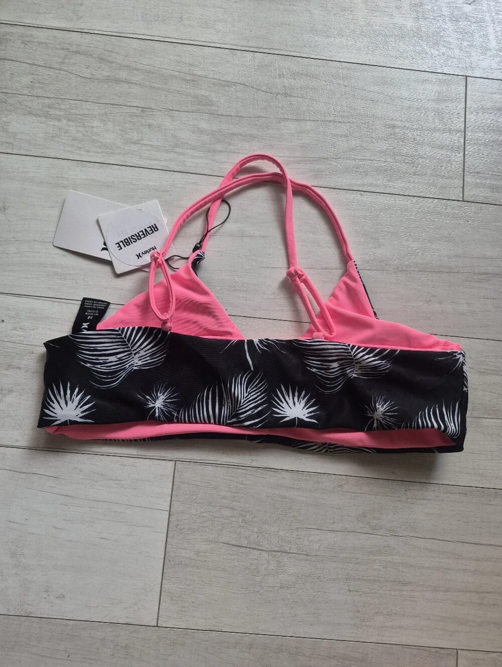 HURLEY NEW Midnight Palms High Waisted Bikini Swimsuit